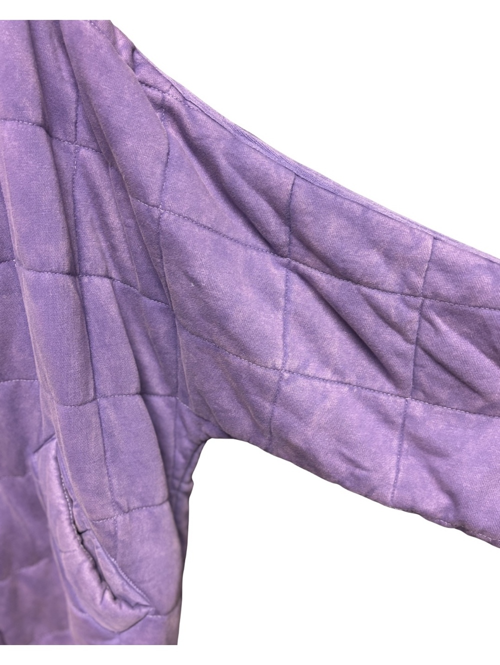 Free People Quilted Dolman Jacket in Moonberry • Size XL - Picture 7 of 8